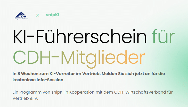 KI-Führerschein für CDH-Mitglieder